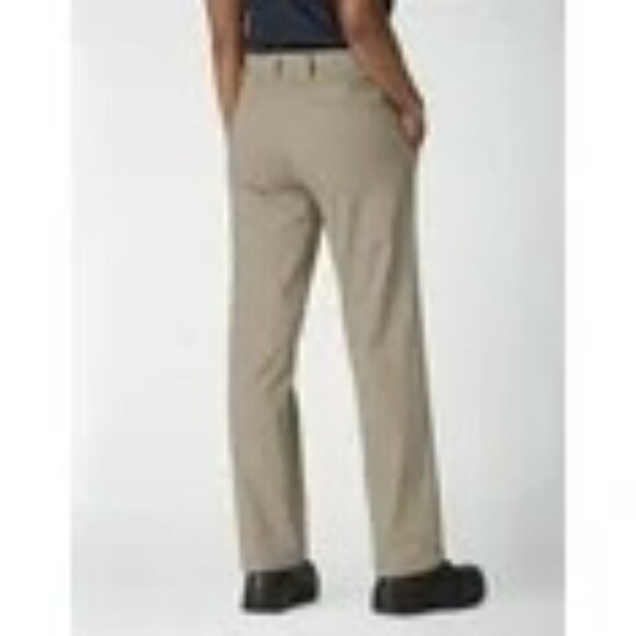 Genuine Dickies Womens Perfectly Slimming High Rise Pant Relaxed Fit Khaki 14R - Picture 2 of 16